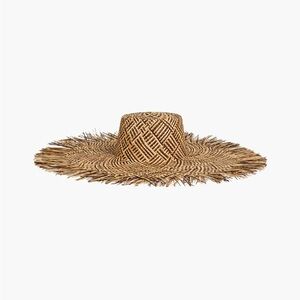 Eugenia Kim Valentina Wide Brim Straw Sunhat NWT Brown/Mult One Size